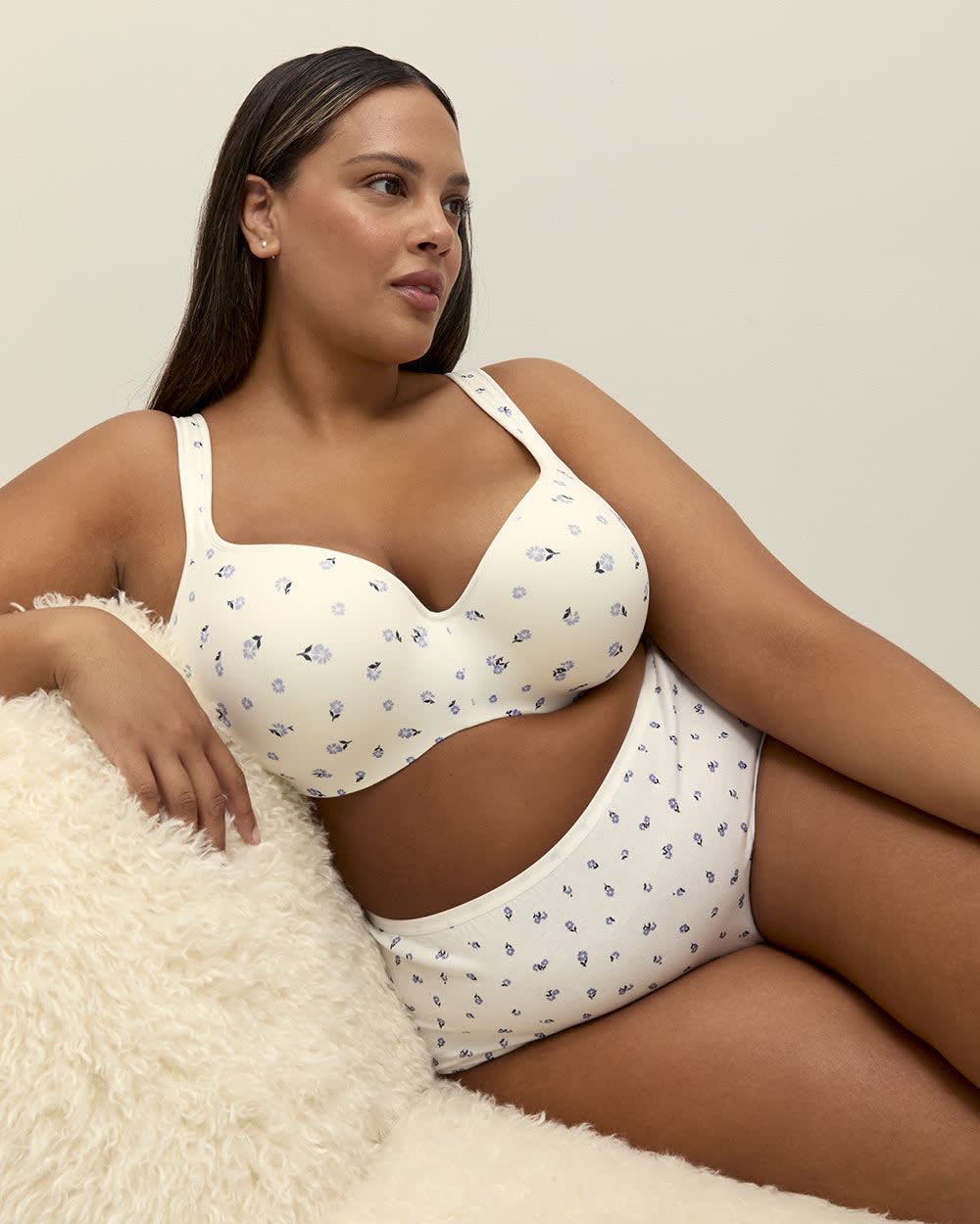 Soutien-gorge contour en microfibre fleurie avec armatures - ti Voglio