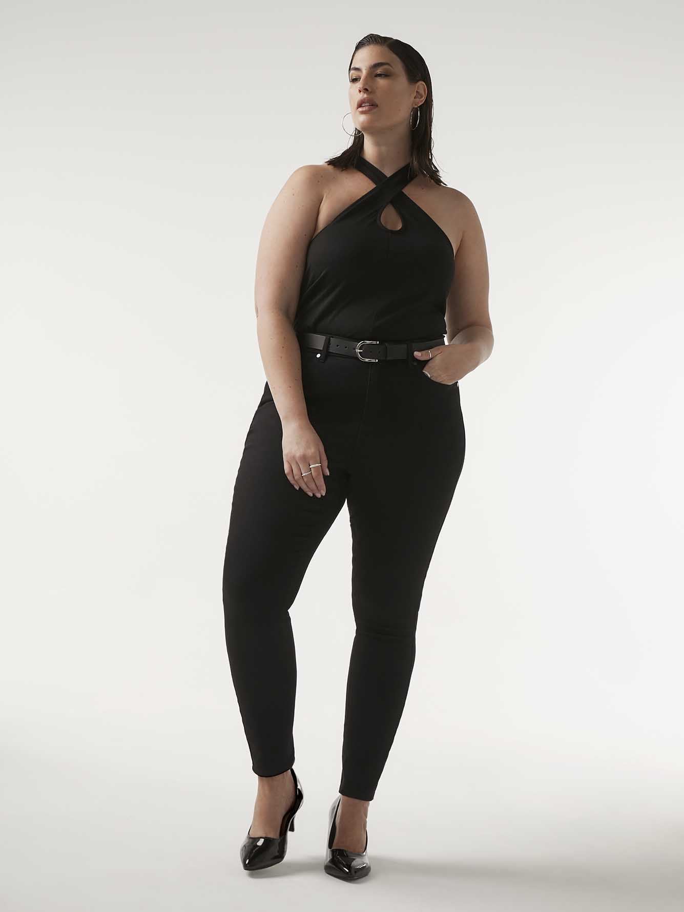 Responsible, Curvy-Fit Jeggings, Black Wash - Addition Elle