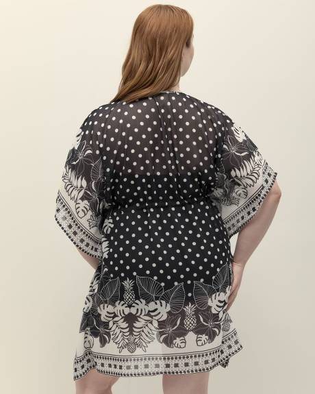 Black Printed Caftan - Bleu by Rod Beattie