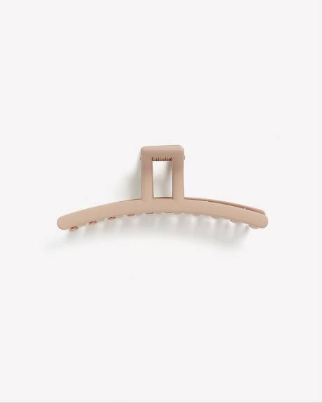 Slim Beige Hair Claw