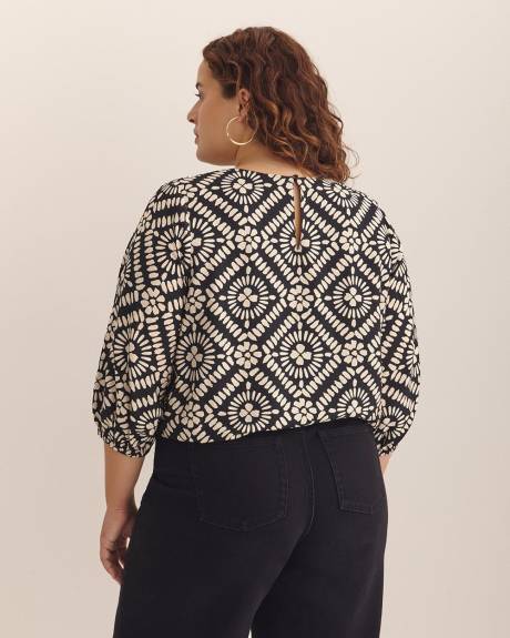 Bubble-Hem Blouse