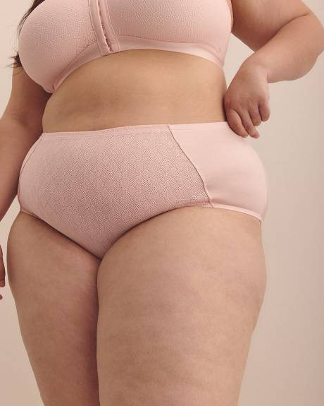 Pink Microfibre Brief with Front Lace Panel - ti Voglio