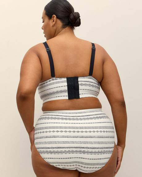 Striped Twisted Bandeau Bikini
