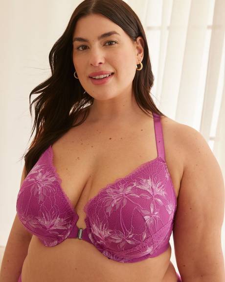 Soutien-gorge pigeonnant à dos nageur avec fermeture avant - Déesse Collection