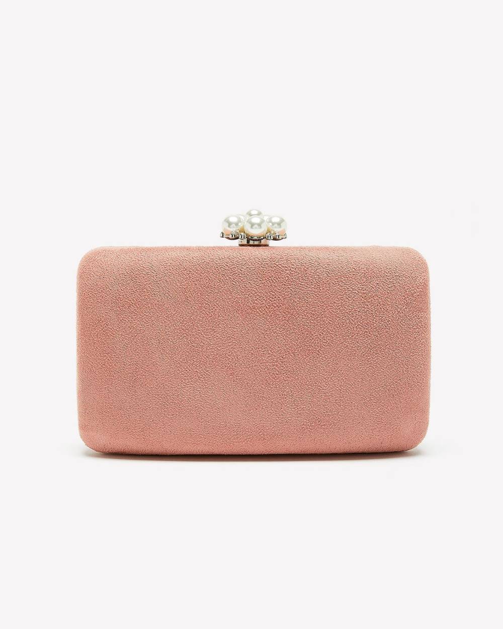 Pink Clutch with Pearl Closure Addition Elle Penningtons