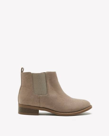 Extra Wide Width, Faux Suede Chelsea Bootie