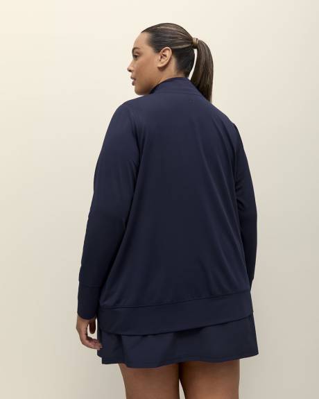 Textured Mock Neck Zipped Jacket - Active Zone