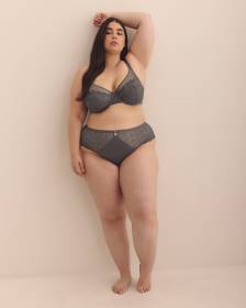 Lace Cheeky Brief with Microfibre at Front - Déesse Collection