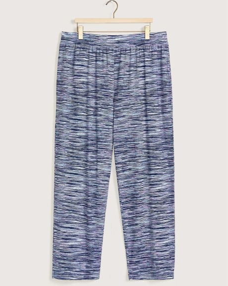 Space-Dye Printed Straight-Leg Pajama Pant - tiVOGLIO