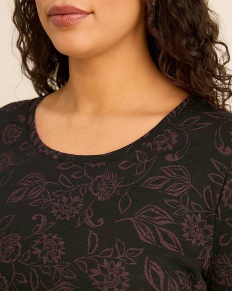 T-shirt imprimé à col rond, coupe curvy - Essentiels PENN.