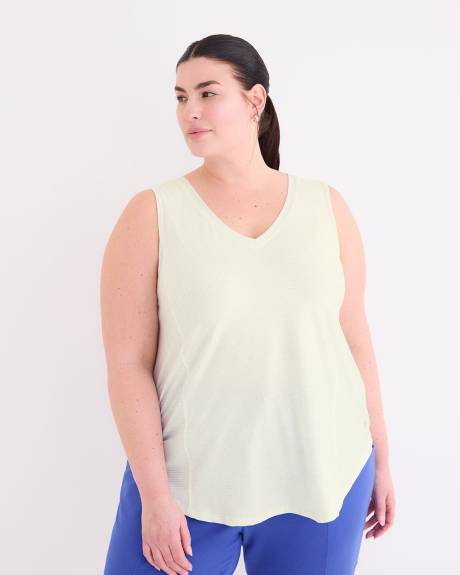 Printed Tank Top with Keyhole Back Detail - Active Zone