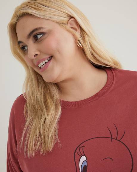 Pull à col rond avec imprimé de Tweety Bird
