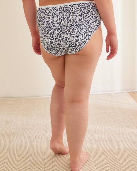 Culotte échancrée fleurie en microfibre - ti Voglio