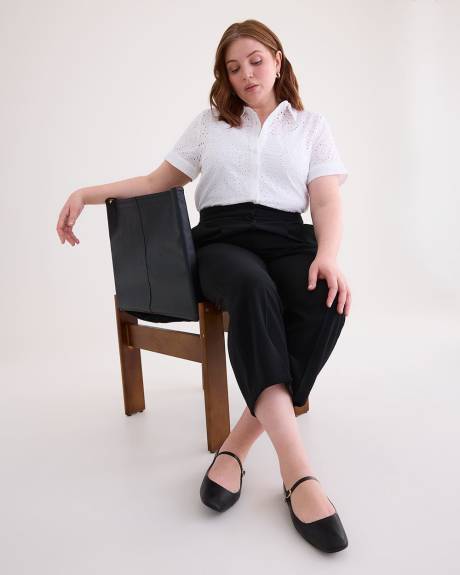 Straight-Leg Cropped City Pant