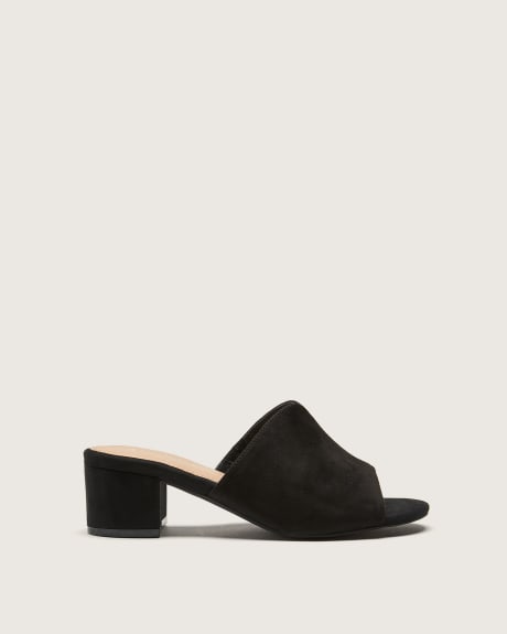Extra Wide Width, Suede Heeled Mules