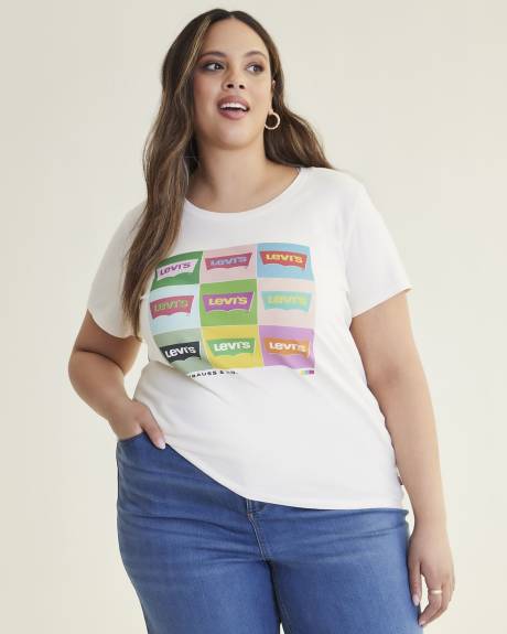 Perfect Crewneck Tee with Popart Grid Print - Levi's
