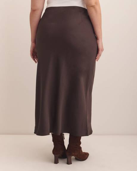 Satin Column Maxi Skirt