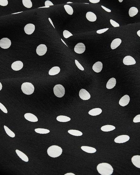 Black & White Polka Dot Print Emma Dress - City Chic