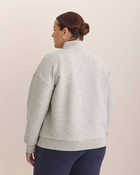 Heather Grey Ottoman Fashion Pullover - Active Zone