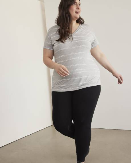 T-shirt tunique imprimé avec encolure en V - Active Zone