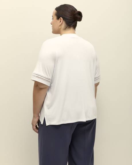 Cardigan ouvert à manches courtes avec détail décoratif
