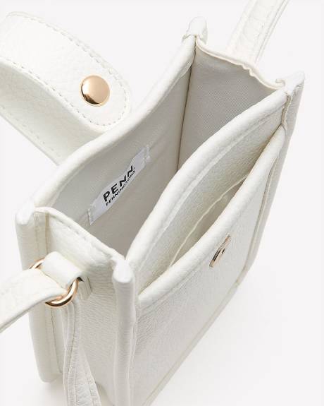 Sac en cuir grainé pour téléphone cellulaire