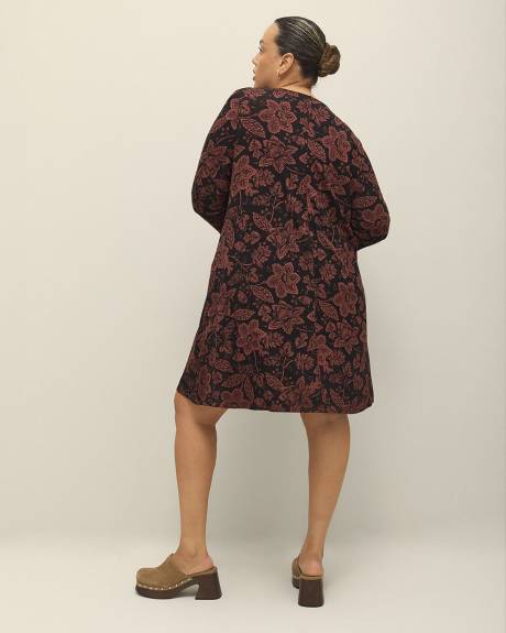 Responsible, Floral Knit Swing Dress