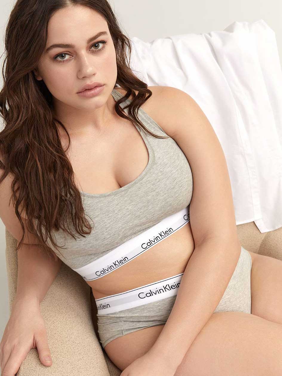 Soutien-gorge bralette uni en coton - Calvin Klein