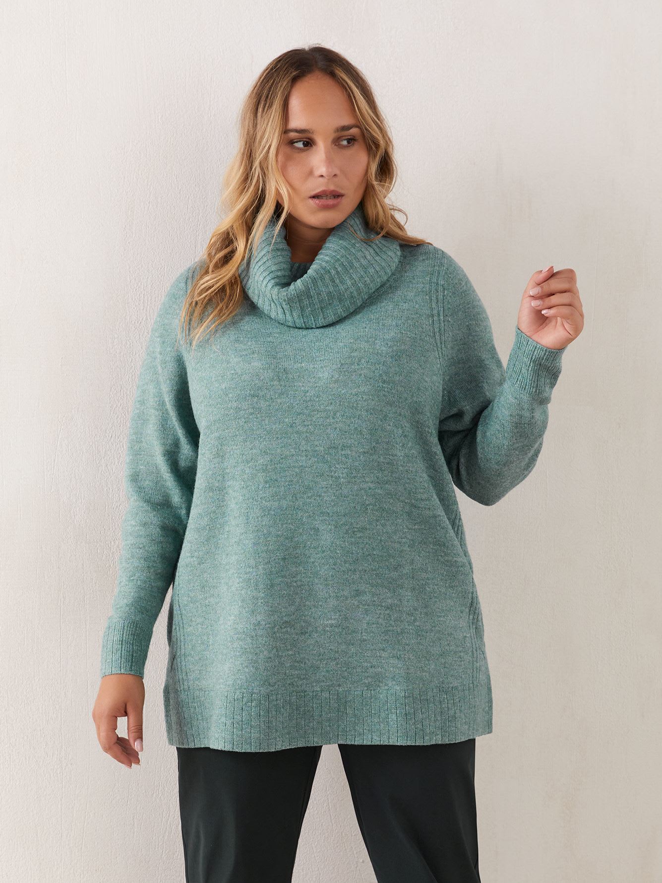 Tunic Sweater With Cowl Neck In Every Story Penningtons