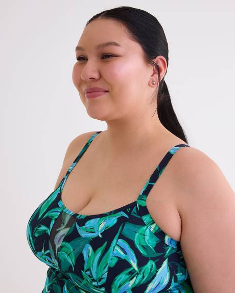 Printed Tankini with Adjustable Sides - Active Zone