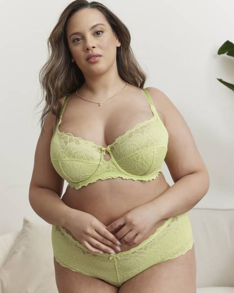 Femme Couture Green Lace Unlined Bra - Déesse Collection