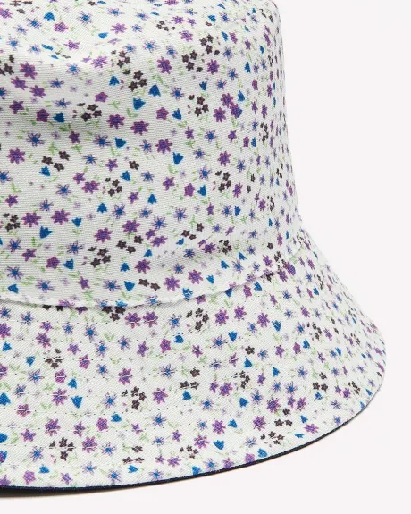 Reversible Floral-Print Bucket Hat