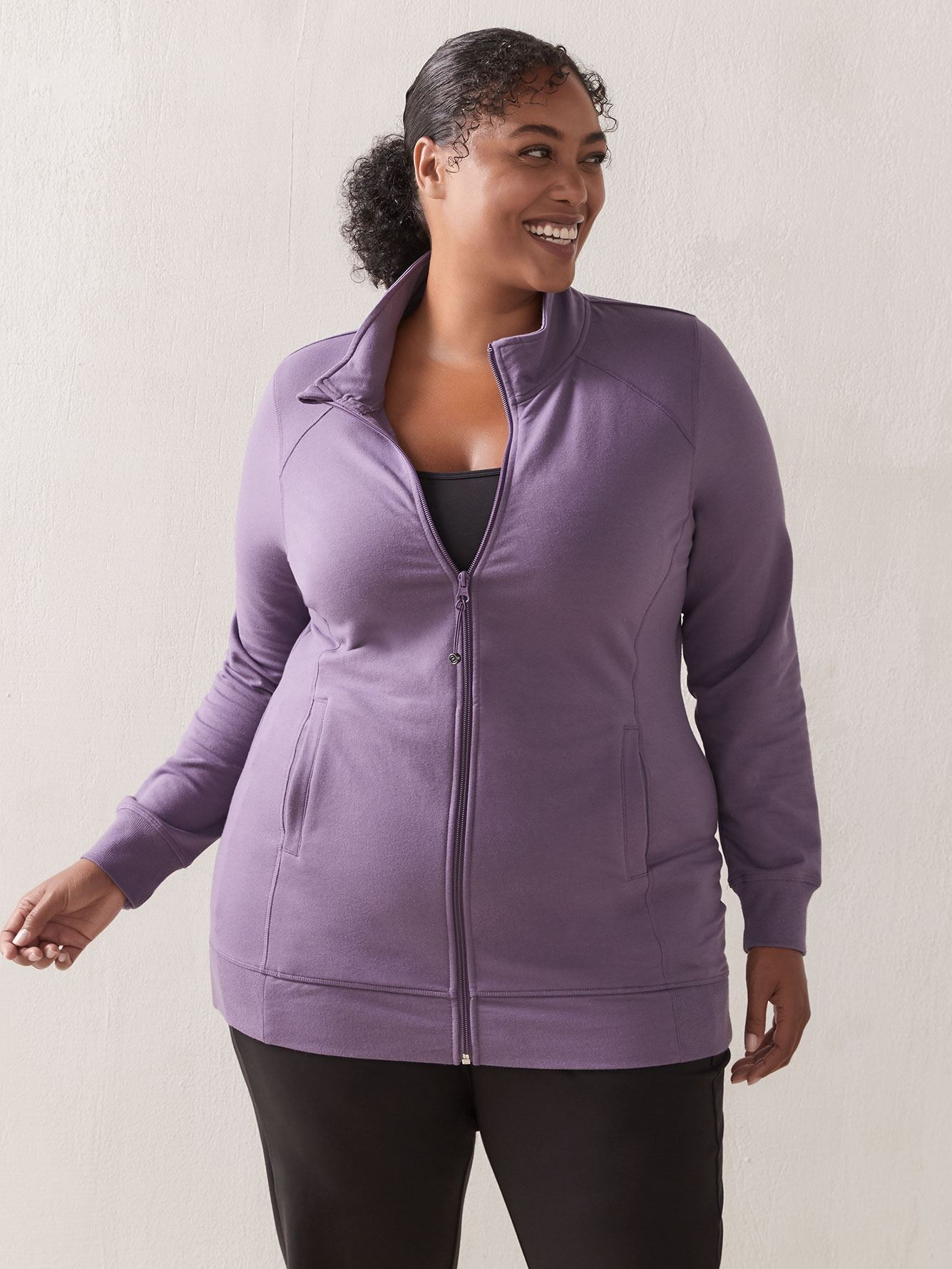 Download Mock Neck Zip Up Jacket - ActiveZone | Penningtons