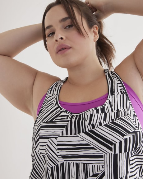 Printed Tankini with Under Crop Top - Active Zone