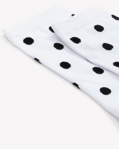 Crew Socks with Polka-Dot Print