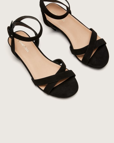 Extra Wide Width, Criss-Cross Ankle-Strap Sandals
