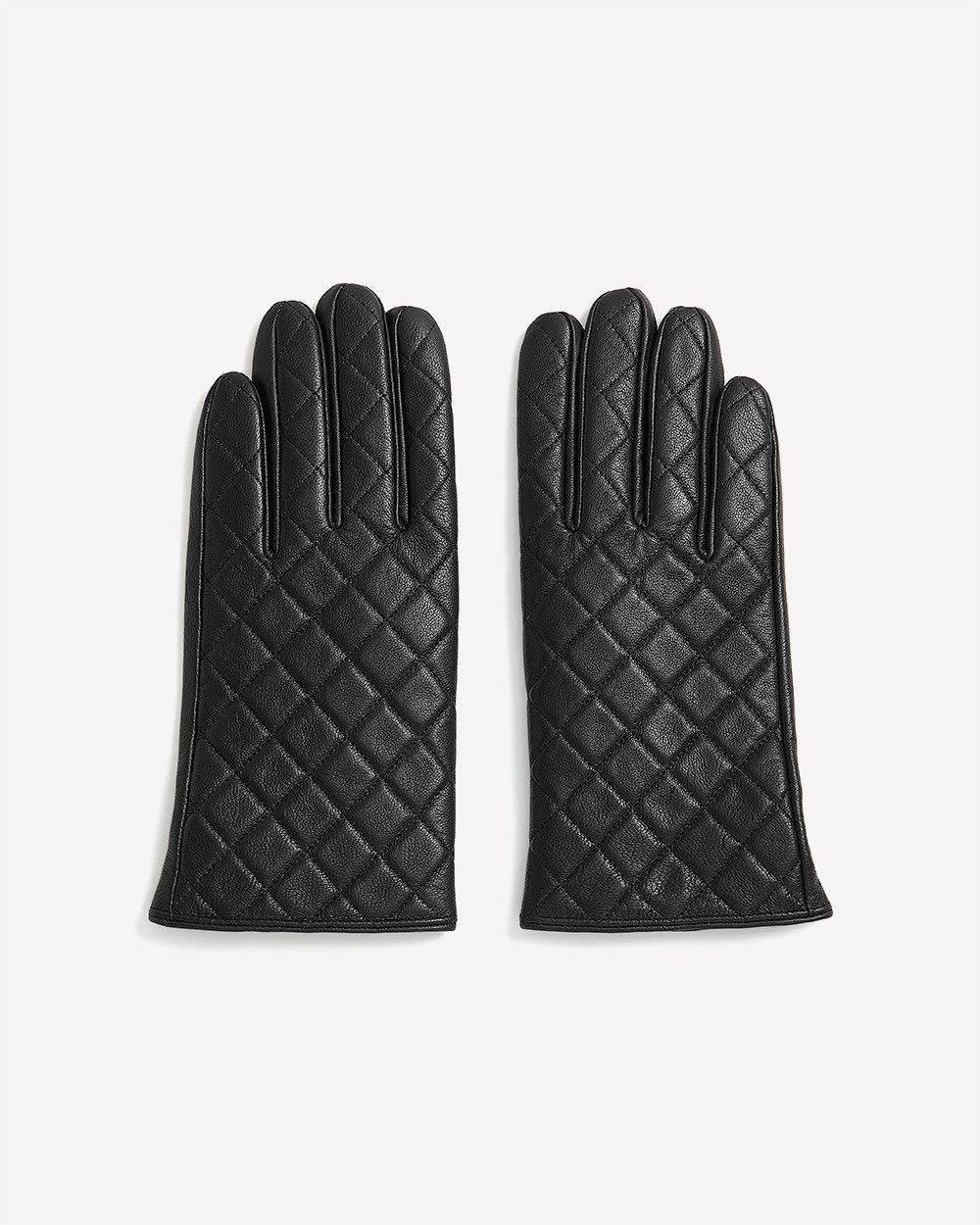 Gants en cuir matelassé
