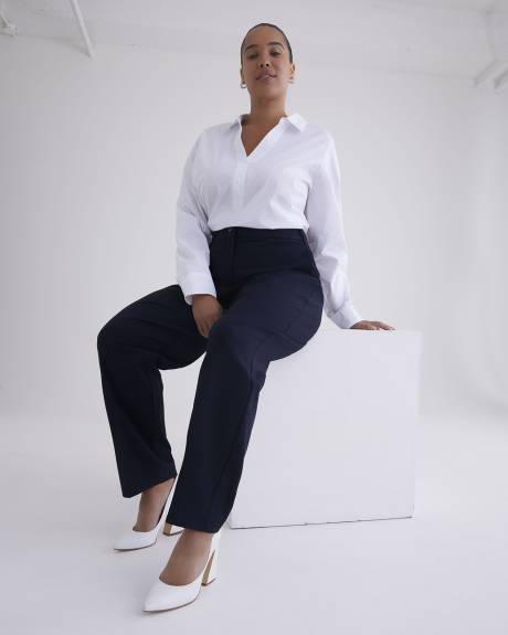 Curvy-Fit High-Rise Straight-Leg Pant