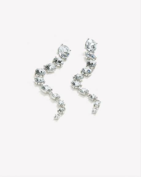 Pendants d'oreilles droits avec pierres - Addition Elle
