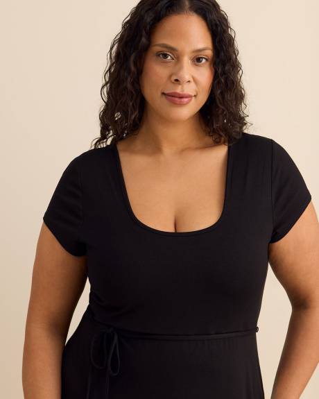 Responsible, Scoopneck Maxi Dress With Smocking at Waist