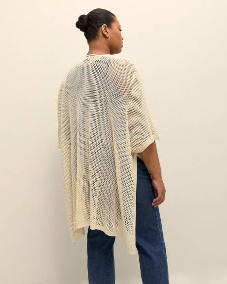 Open Stitch Knit Cape