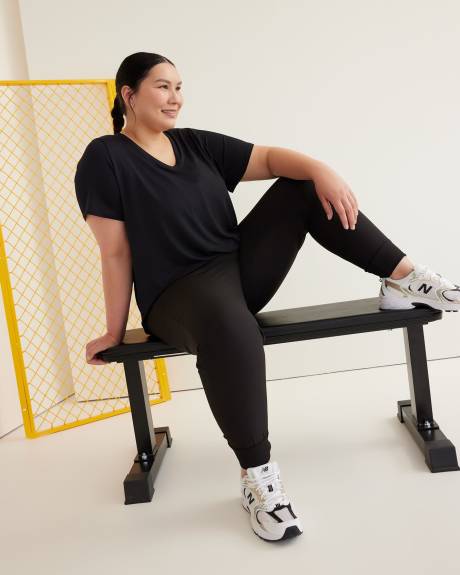Short-Sleeve Tee with Crisscross Mesh Back - Active Zone
