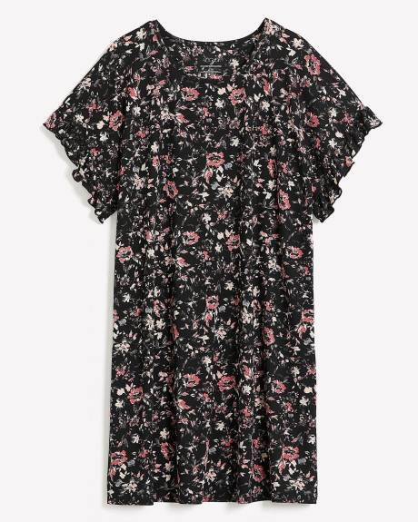 Chemise de nuit courte à manches courtes à volants - ti Voglio