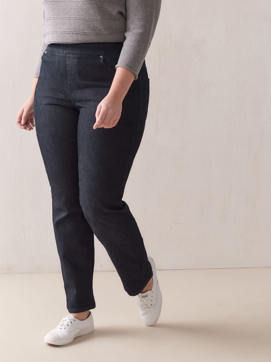 Universal Fit, Straight-Leg Dark Jeans - d/C JEANS