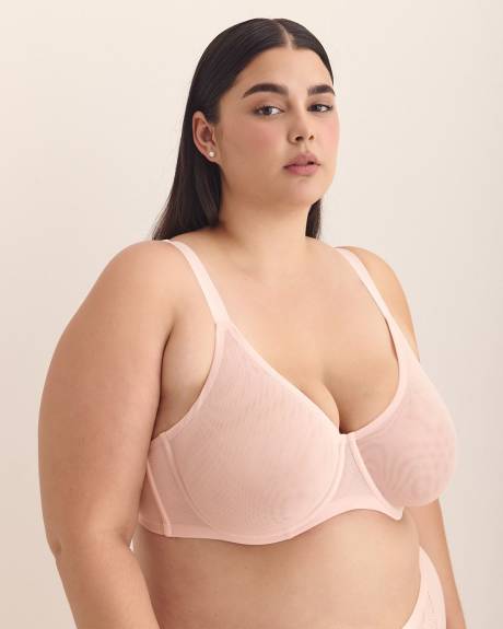Unlined Underwire Mesh Bra - Déesse Collection