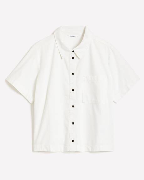 Chemisier blanc en denim