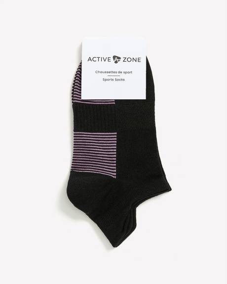 Ankle Sport Socks with Stripes - Active Zone