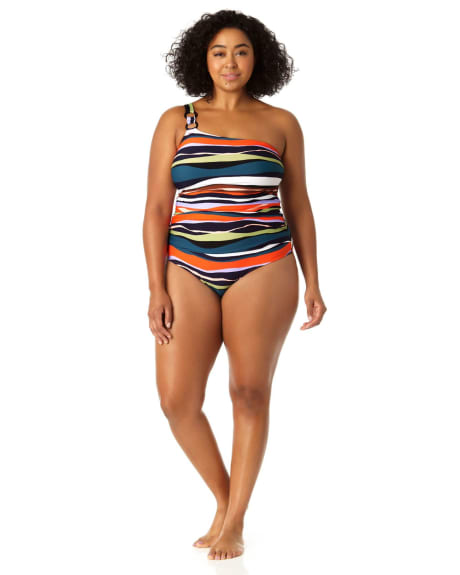 Printed Asymmetrical One-Piece Swimsuit - Anne Cole