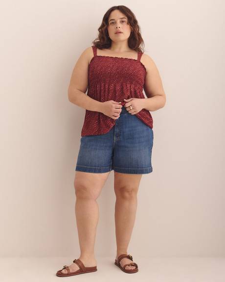 Smocking Knit Top with Large Straps Smocking Knit Top with Large Straps
