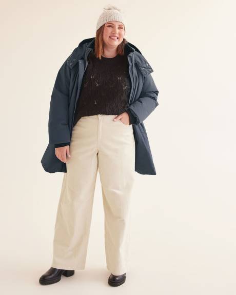 Pointelle Crewneck Sweater